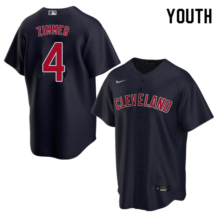 Nike Youth #4 Bradley Zimmer Cleveland Indians Baseball Jerseys Sale-Navy